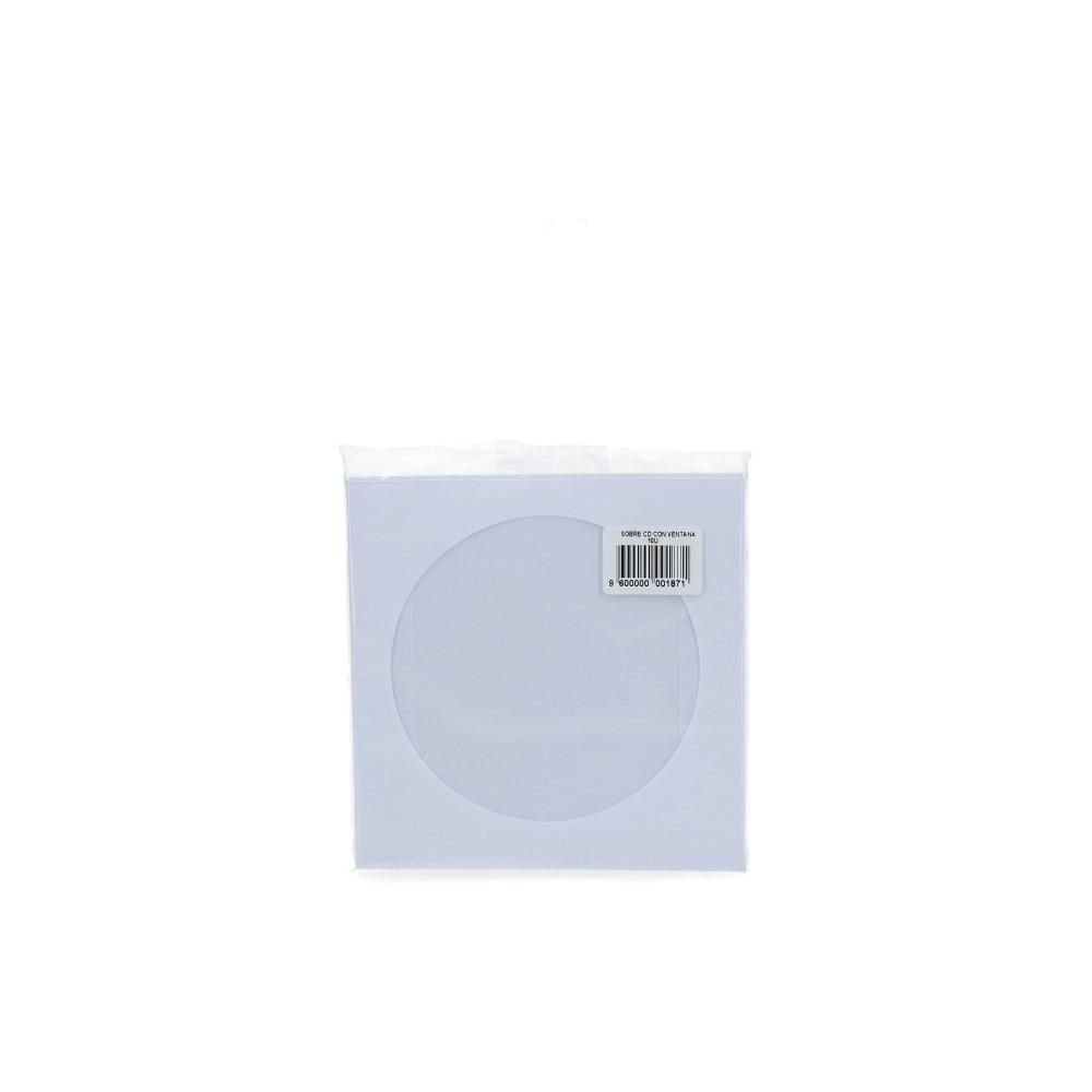 Sobre Cd Blanco Con Ventana 10 Un