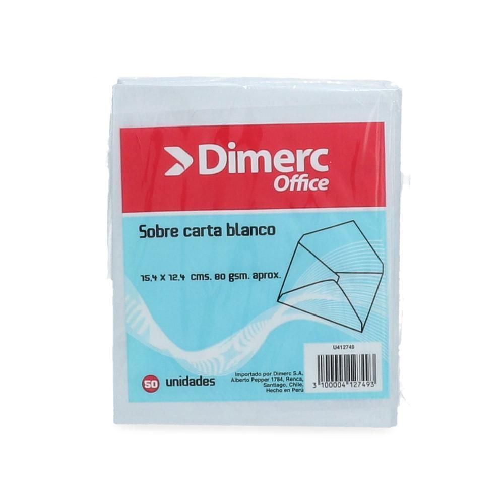 Sobre Carta Blanco 80 gr 50 Un