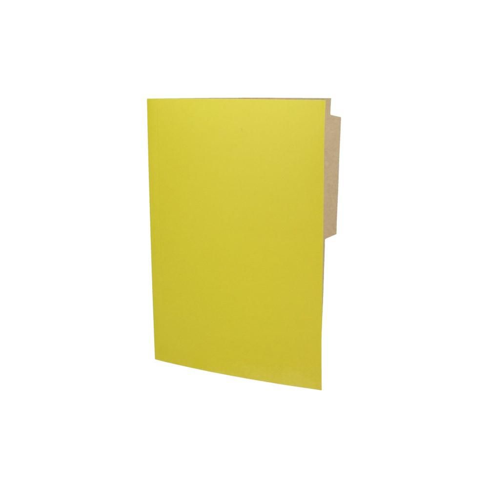 Carpeta Cartulina Pigmentada Oficio Amarillo Brillante Con Pestaña