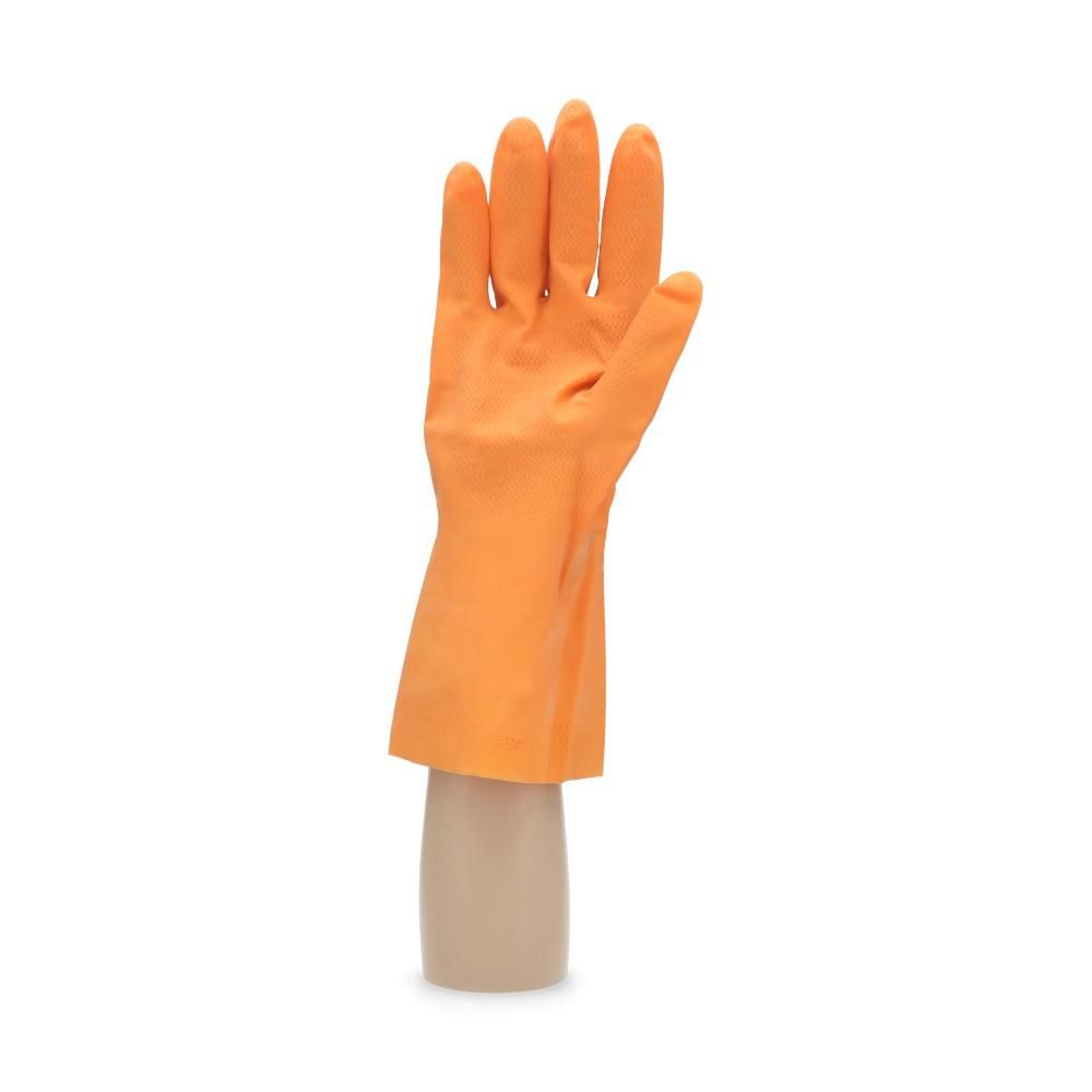 Guante Látex Pro Tradicional Color Naranjo Talla L