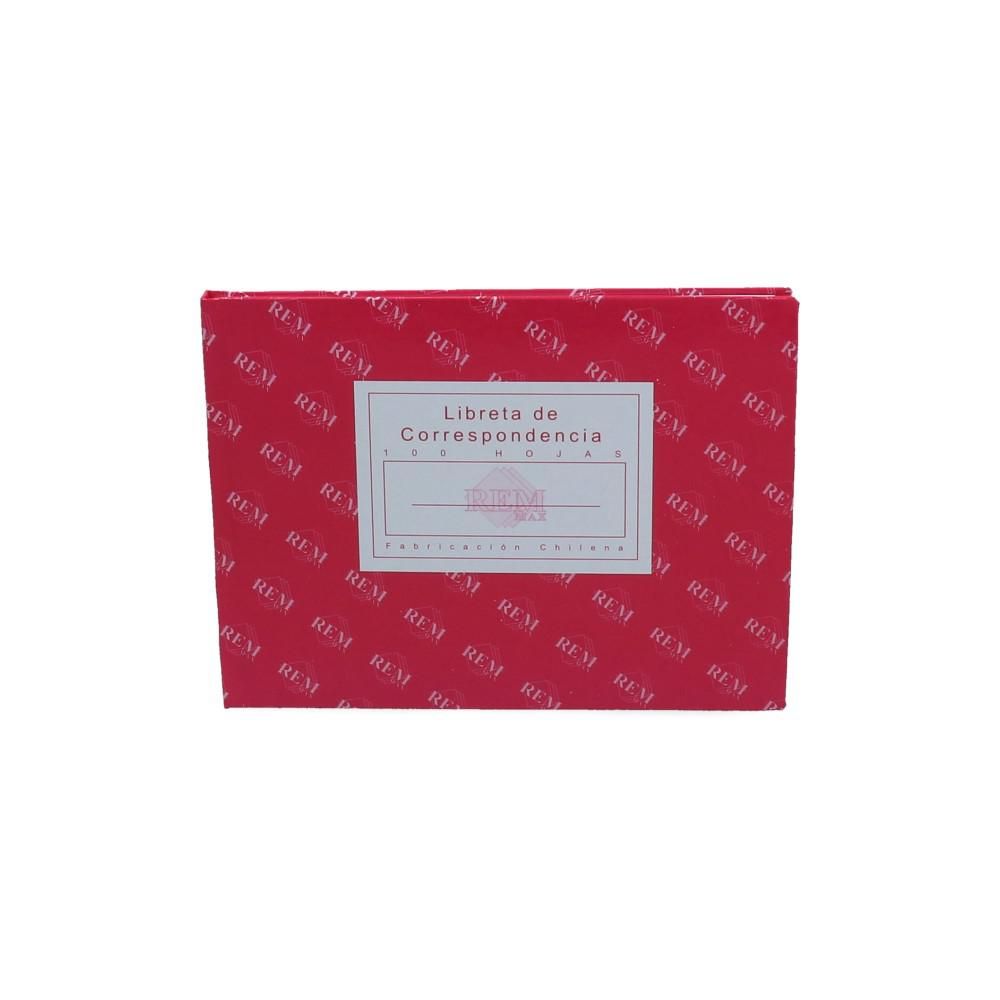 Libreta Correspondencia Rem Burdeo Tapa Cartón Piedra Forrado 100 Hojas