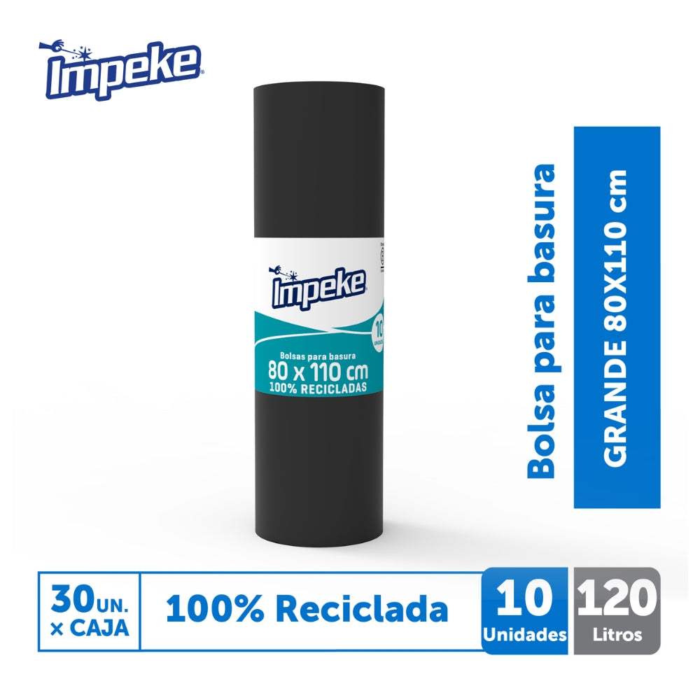 Bolsa Basura Rollo 80 X 110 10 Unidades
