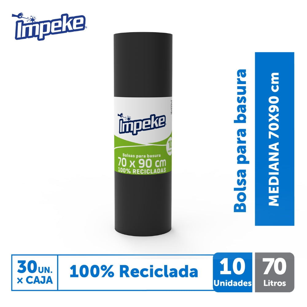 Bolsa Basura Rollo 70 X 90 10 Unidades