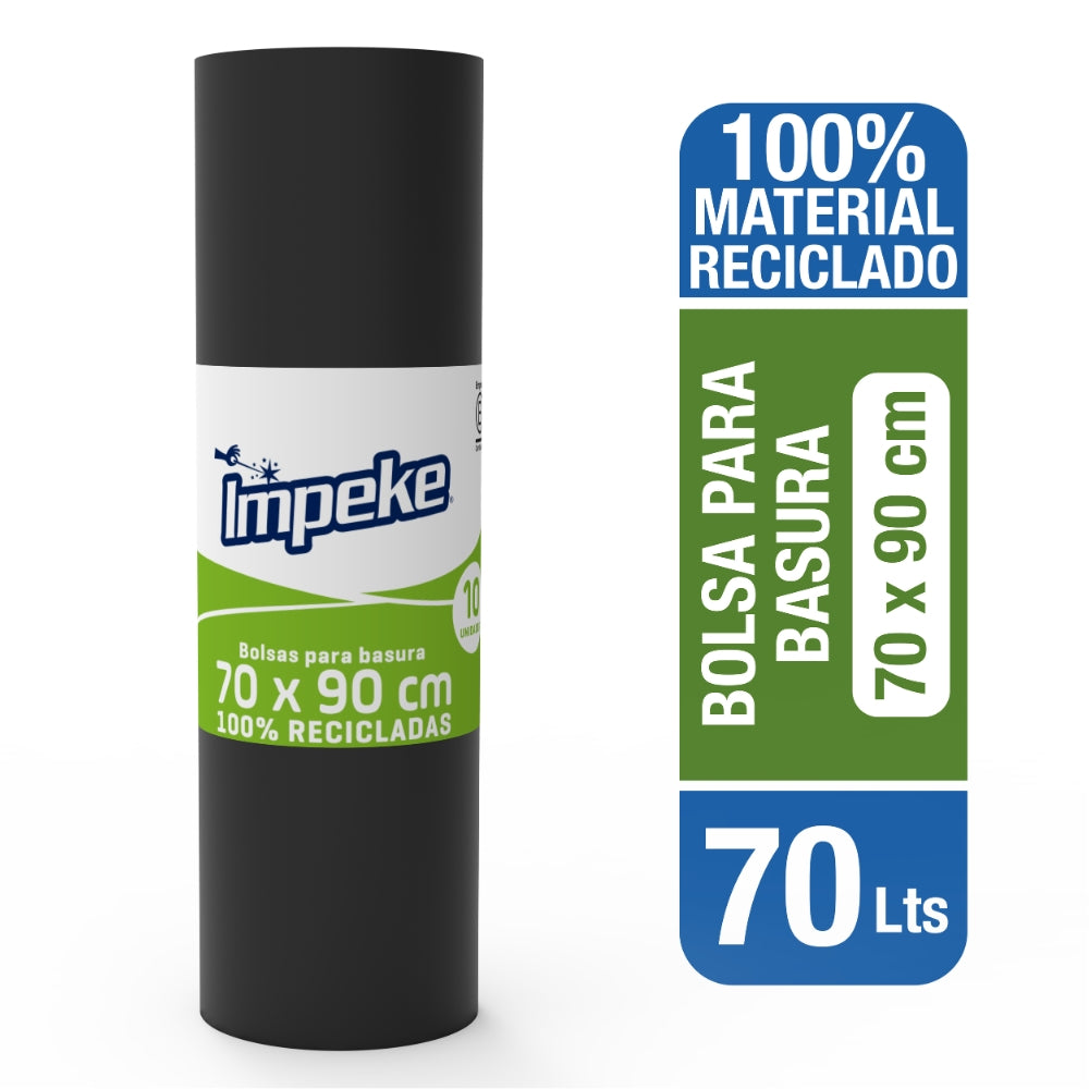 Bolsa Basura 70 X 90 Rollo (10 Unidades)