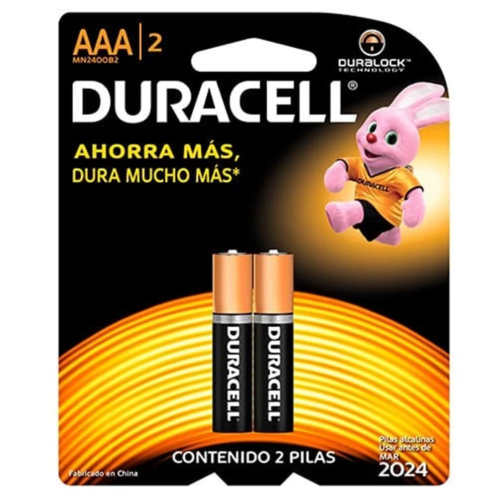 Pila AAA X 2 Unidades Duracell 1.5 V