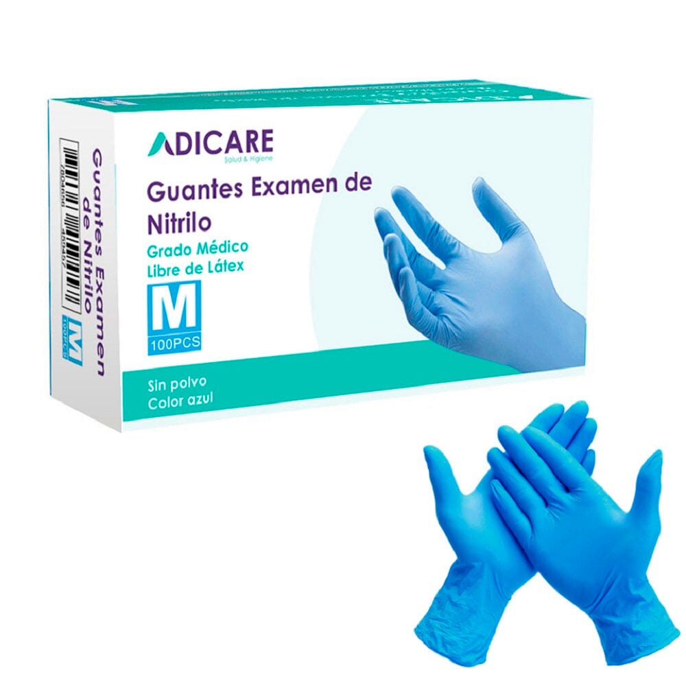 Guante Nitrilo Azul Talla M 100 Unidades