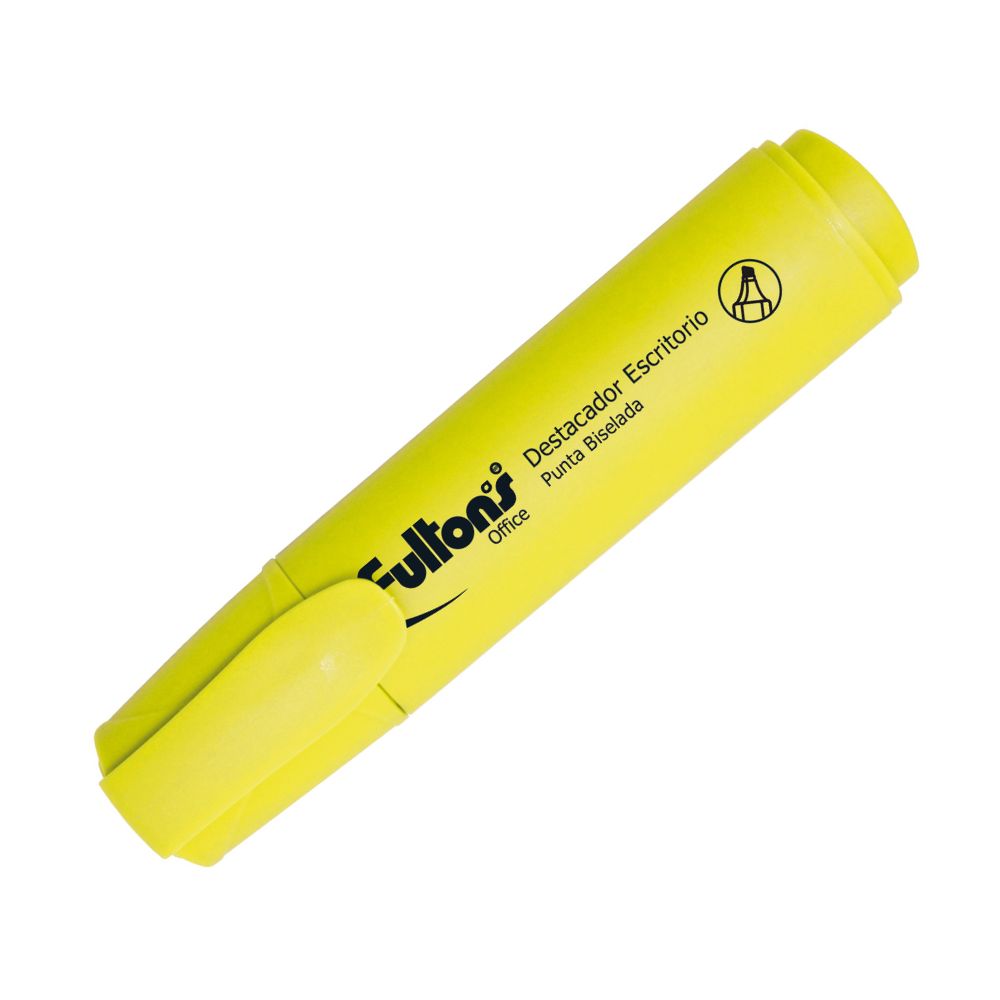 Destacador Escritorio Punta Biselada Amarillo
