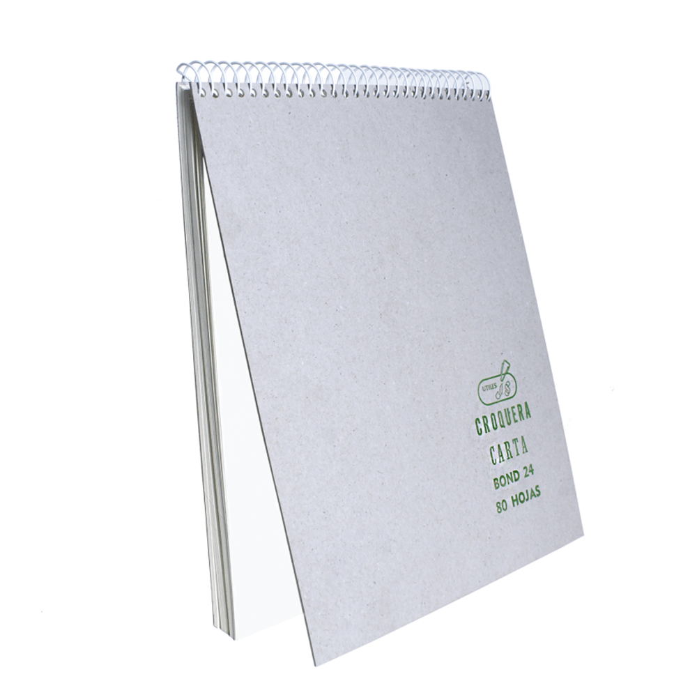 Croquera Carta Con Espiral 80 Hojas