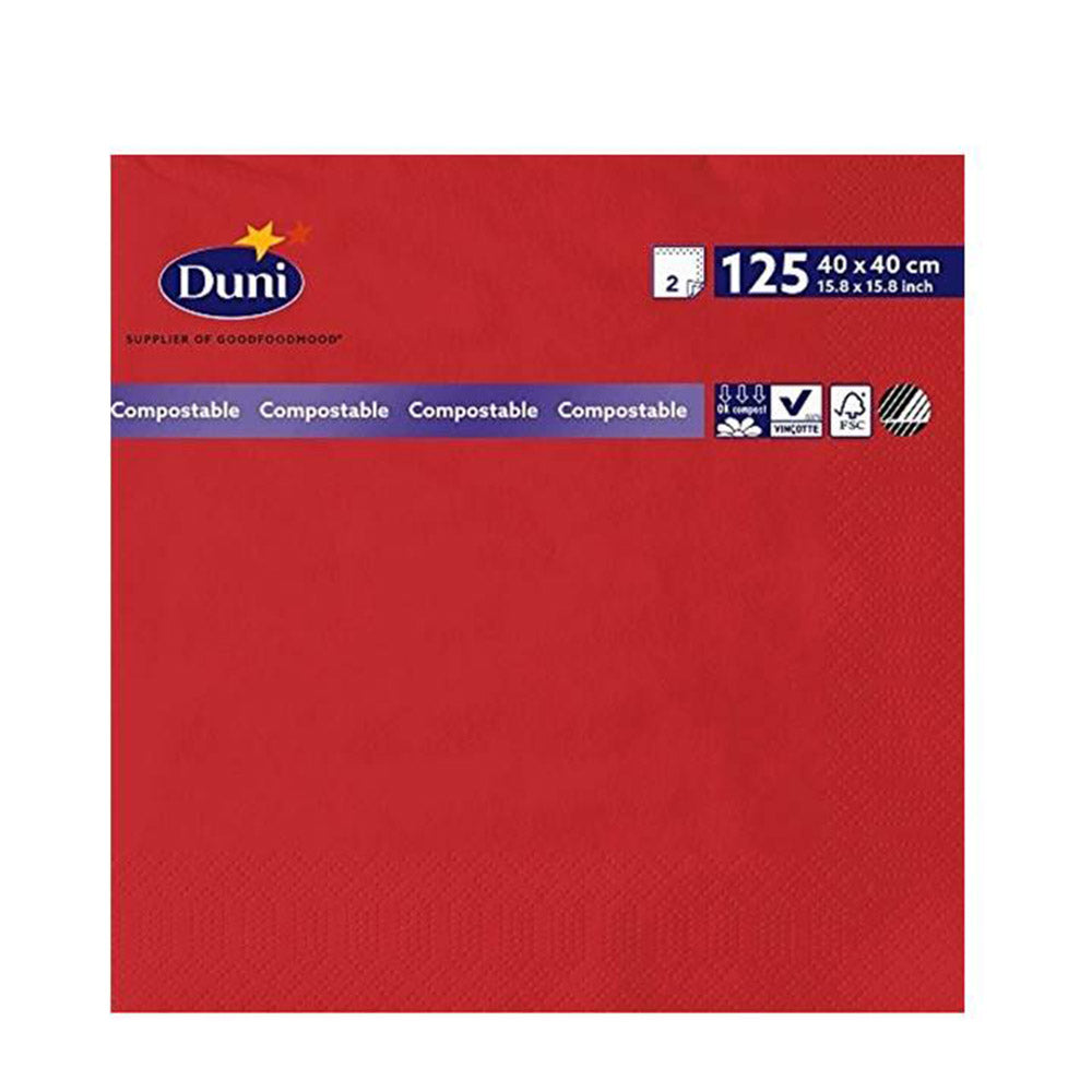 Servilleta 40X40 Cm Roja 125 Unidades
