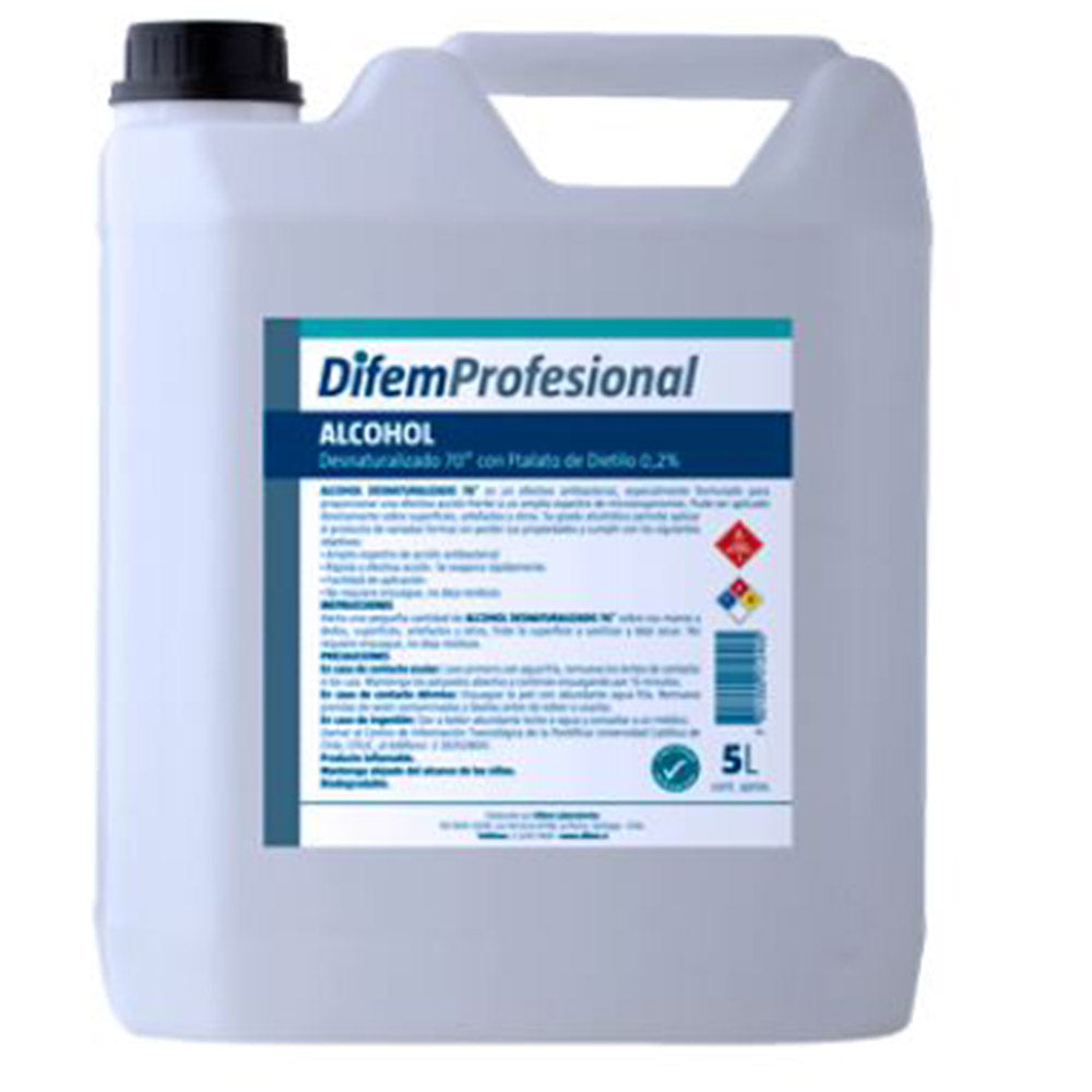 Alcohol Desnaturalizado 70% Bidón 5Lt