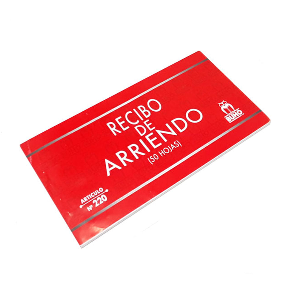 Talonario Recibo De Arriendo 50 Hojas