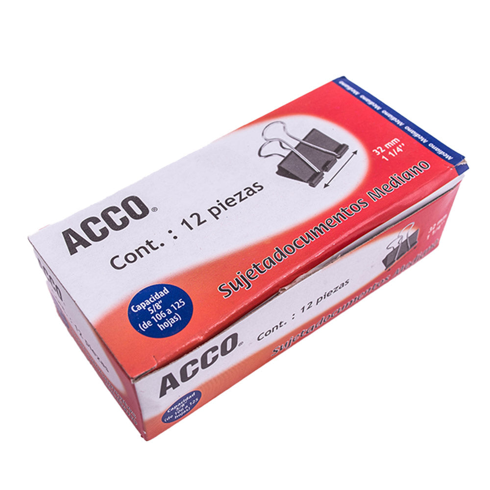 Apretador Doble Clip 32 Mm X 12 Unidades