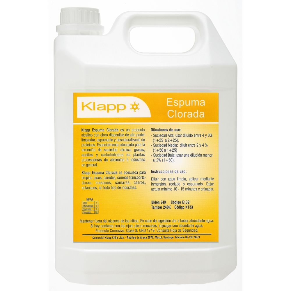 Espuma Clorada Bidón X 5 Lts