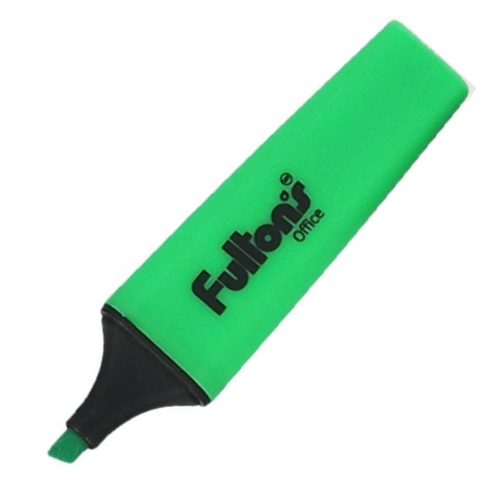 Destacador Escritorio Verde Fluorecente Punta Biselada