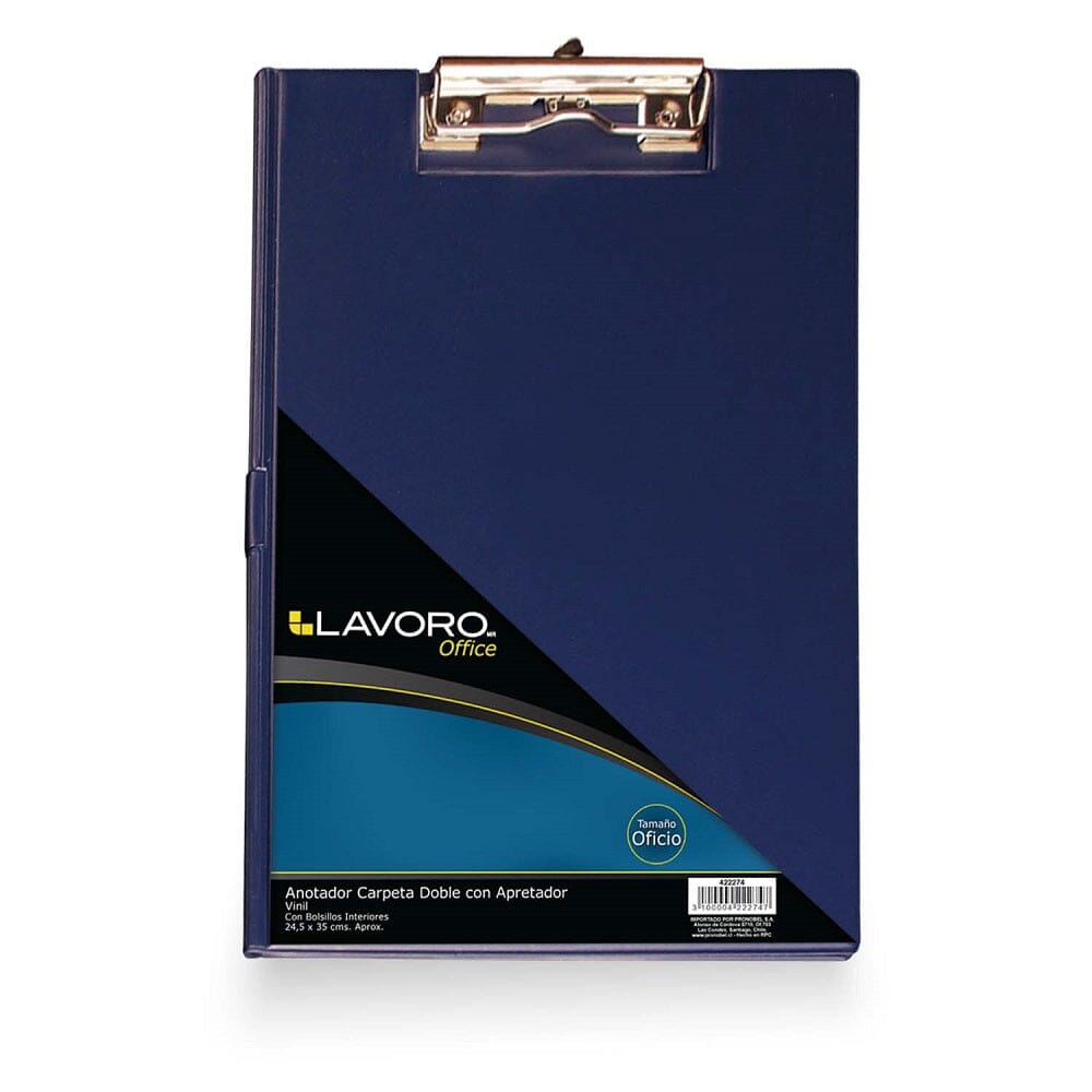 Anotador Vinil Doble Azul Oficio