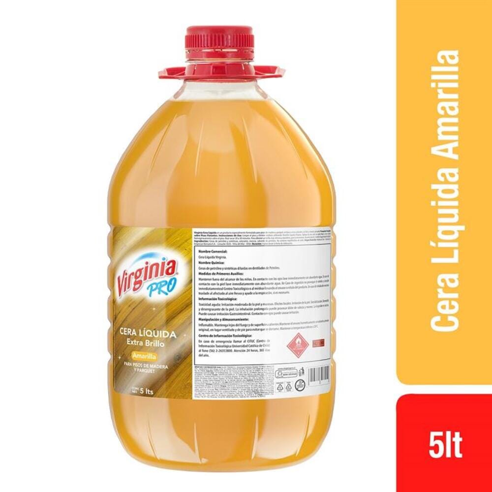 Cera Liquida Piso De Madera Amarilla 5 Lt