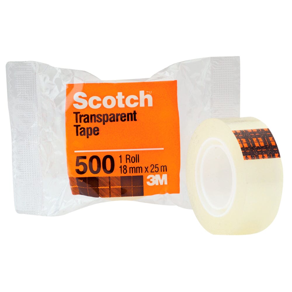 Cinta Adhesiva Transparente 18 Mm 25 Mt Scotch 500