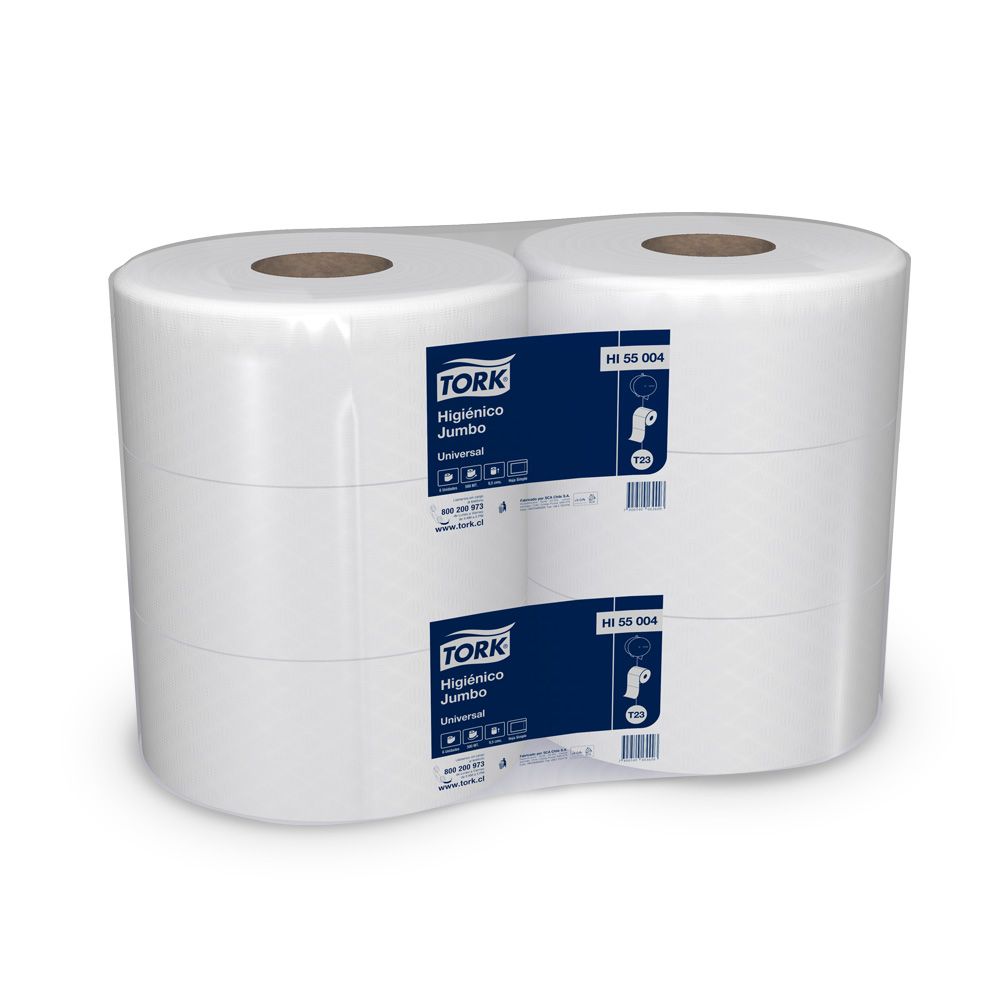 Papel Higiénico Jumbo Universal Hoja Simple 500 Mt 6 Rollos