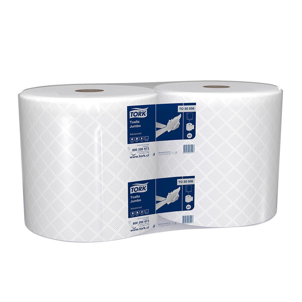 Toalla Papel Jumbo Hoja Simple 310 Mt 2 Rollos Advanced