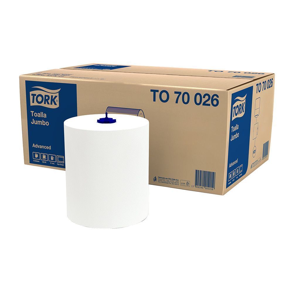 Toalla De Papel Hoja Simple 6 Rollos X 250 Mts