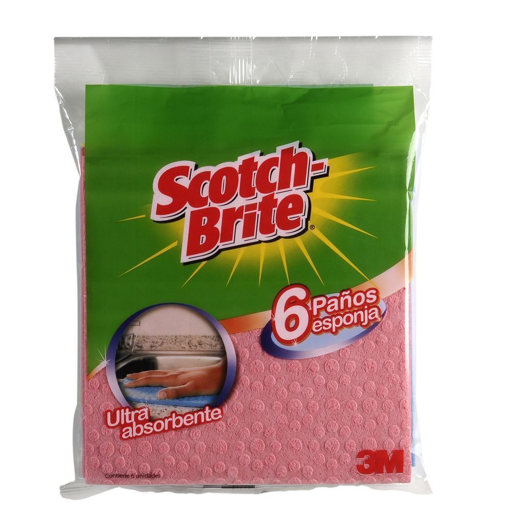 Paño Cocina 6 Unidades Celulosa Rosado