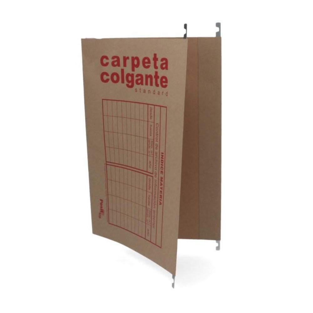 Carpeta Colgante Fleje Metal Kraft