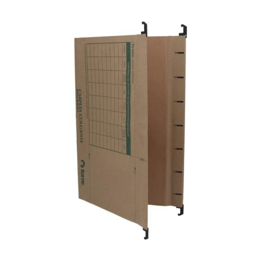 Carpeta Colgante Fleje Plástico Kraft