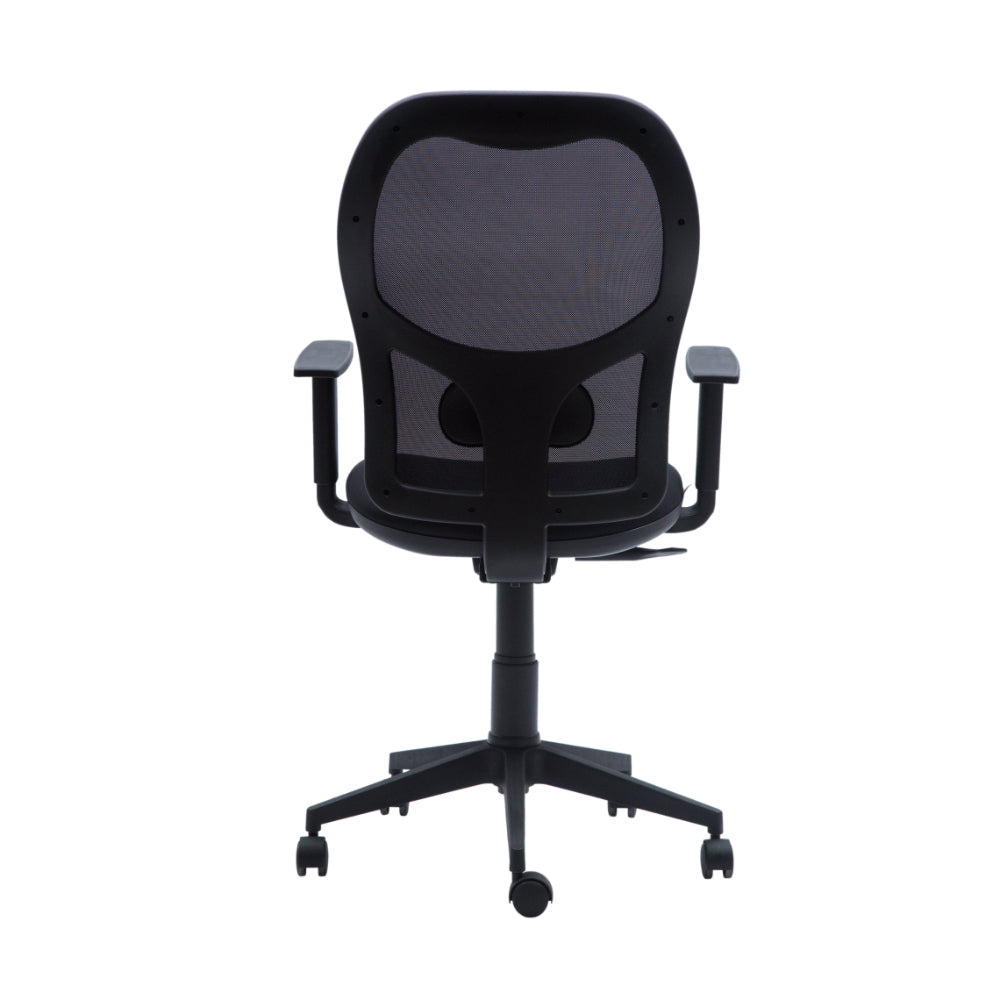 Silla Escritorio Q3 Ergonómica Respaldo Alto Con Brazo Negro