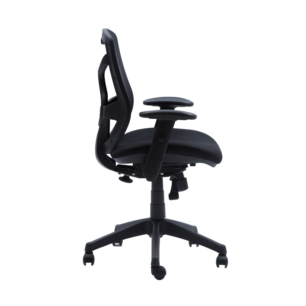 Silla Escritorio Identity Ergonomica Respaldo Medio Con Brazo Negro