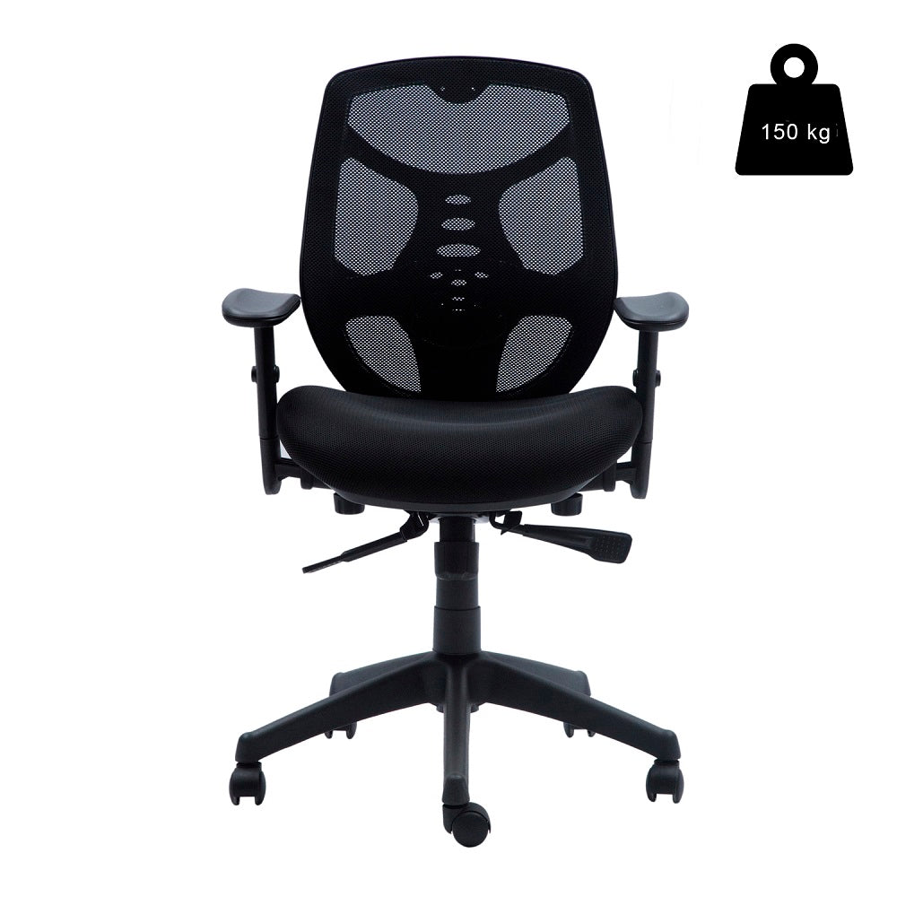 Silla Escritorio Identity Ergonomica Respaldo Medio Con Brazo Negro