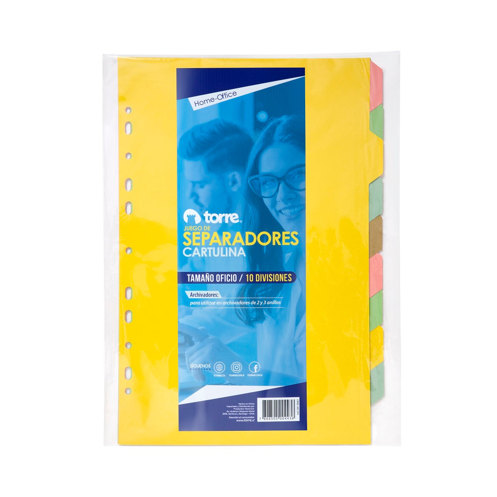 Separador Oficio 10 Posiciones Cartulina