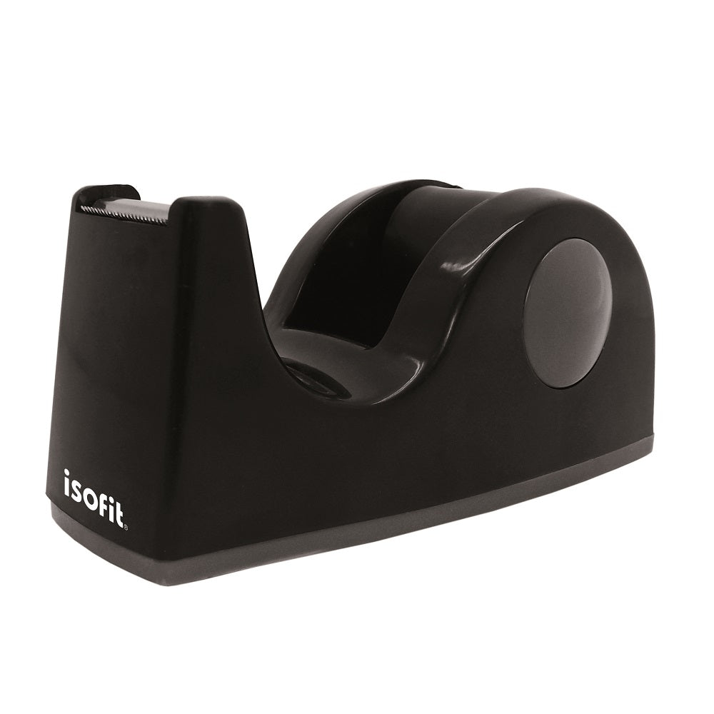 Dispensador Cinta Adhesiva Escritorio Negro Chico