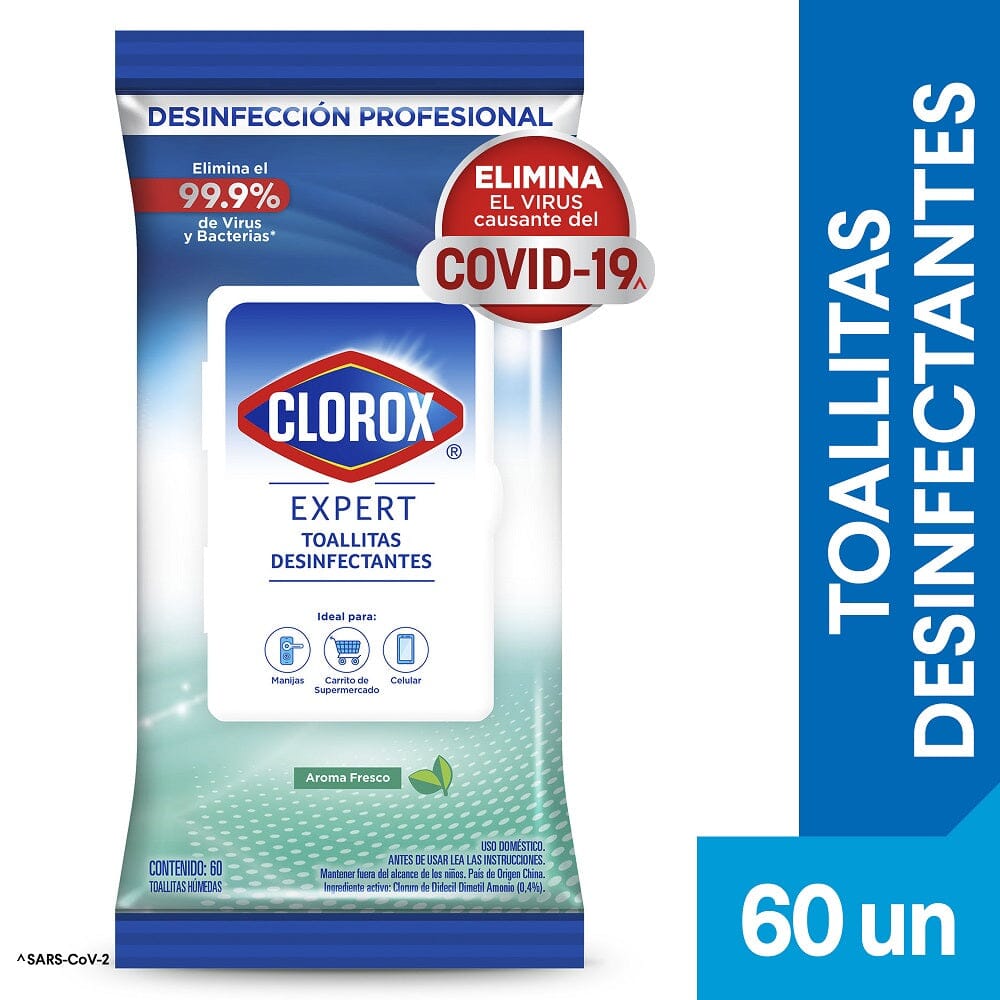 Toallitas Desinfectantes Pouch 60 Hojas