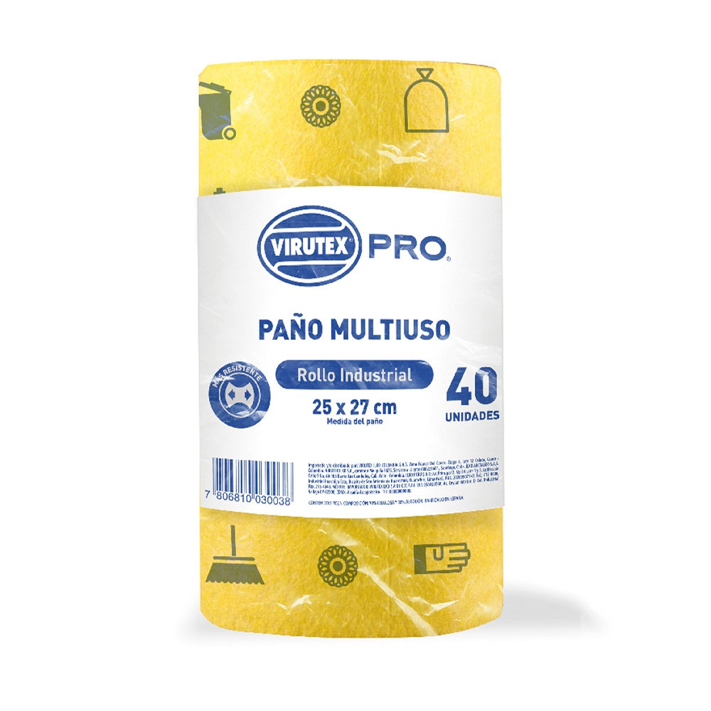 Paño Multiuso Rollo 40 Unidades