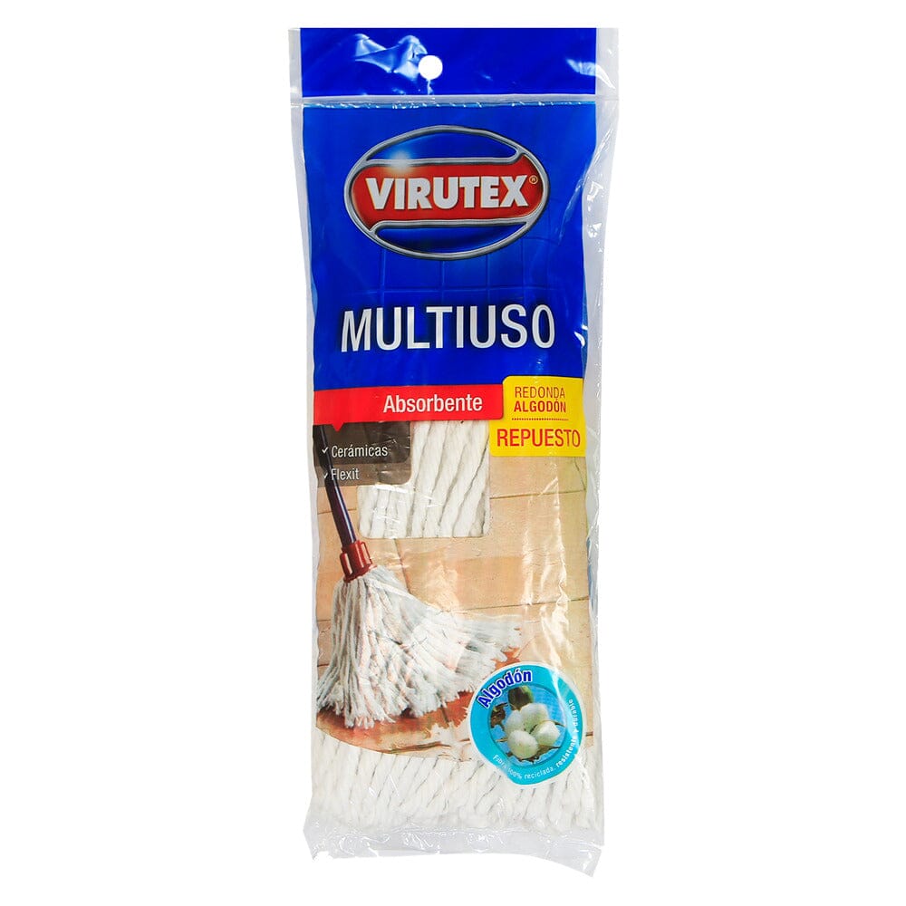 Mopa Redonda Algodón Repuesto Sin Mango