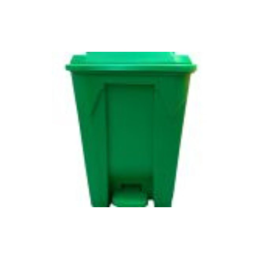 Basurero Plastico Tapa Y Pedal Verde 50 Lt