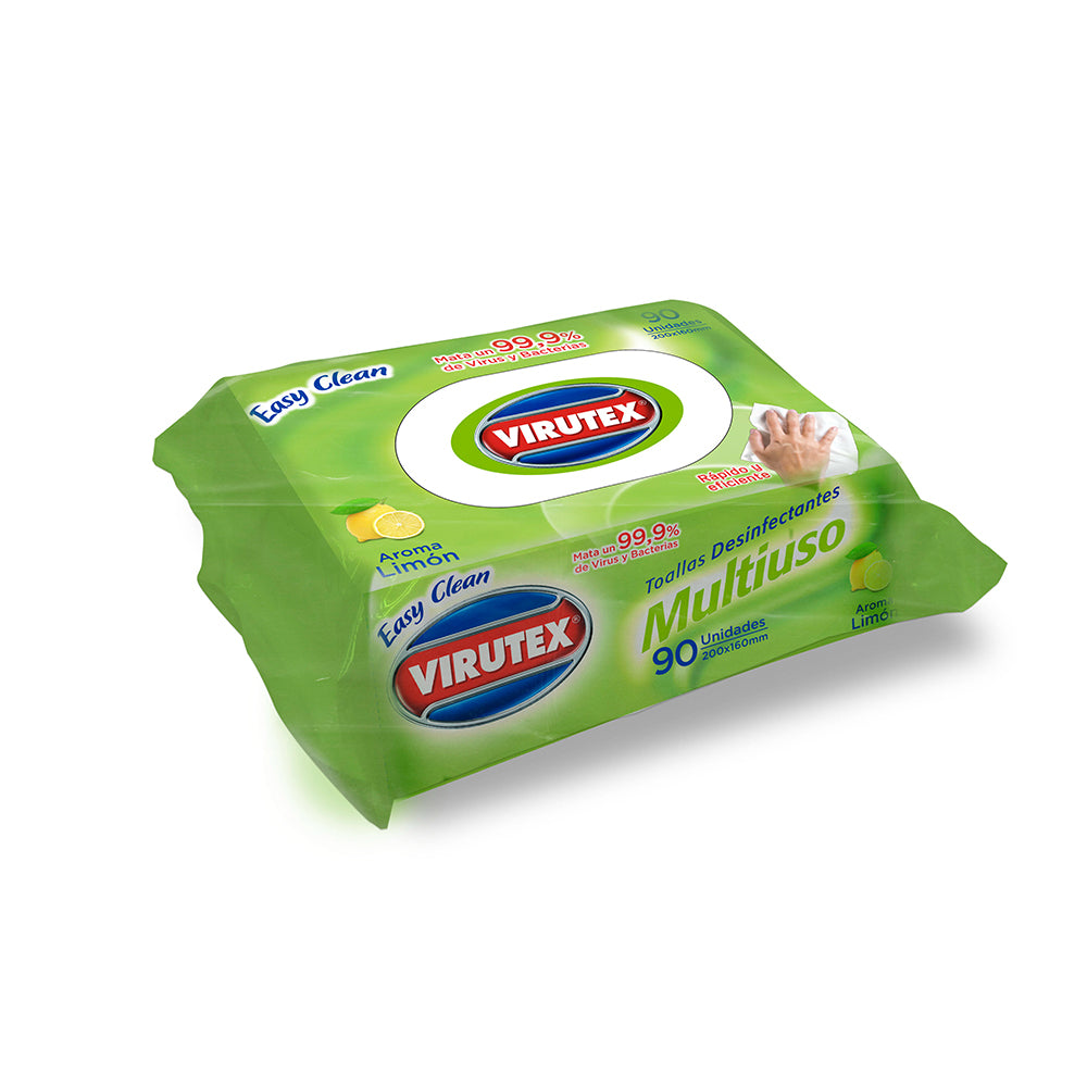 Toallitas Desinfectante Multiuso Limón 90 Un