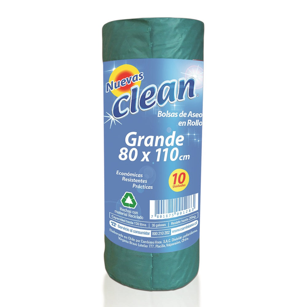 Bolsa Aseo Rollo 80 X 110 10 Unidades
