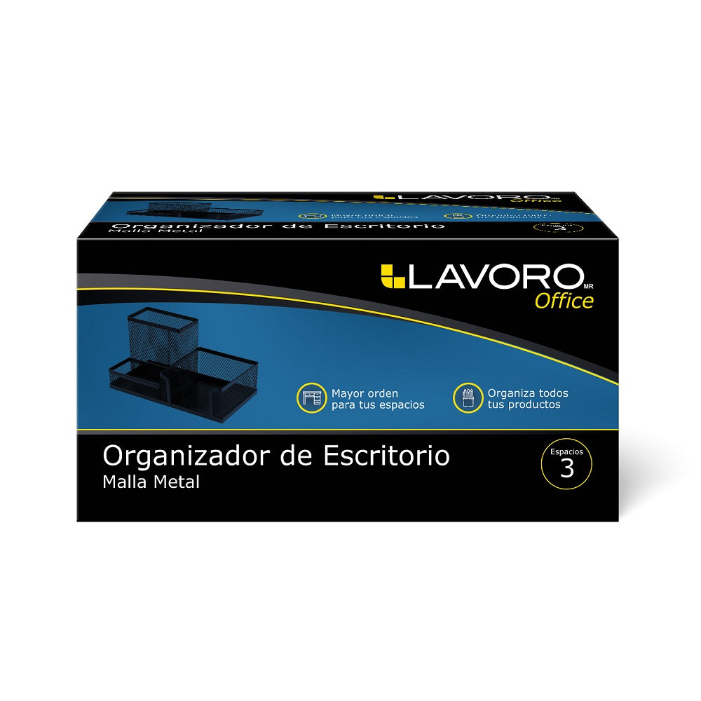 Organizador Escritorio 3E Malla Metal