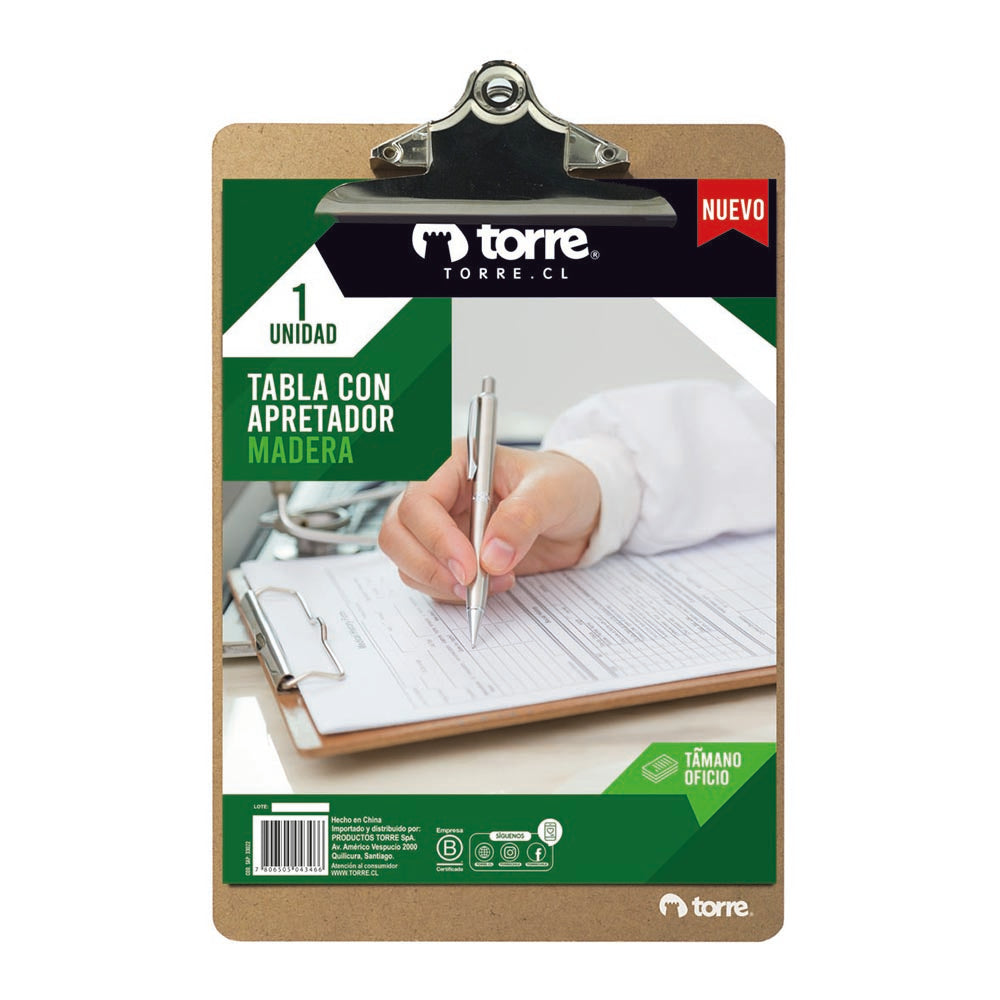 Anotador con Apretador De Madera Oficio