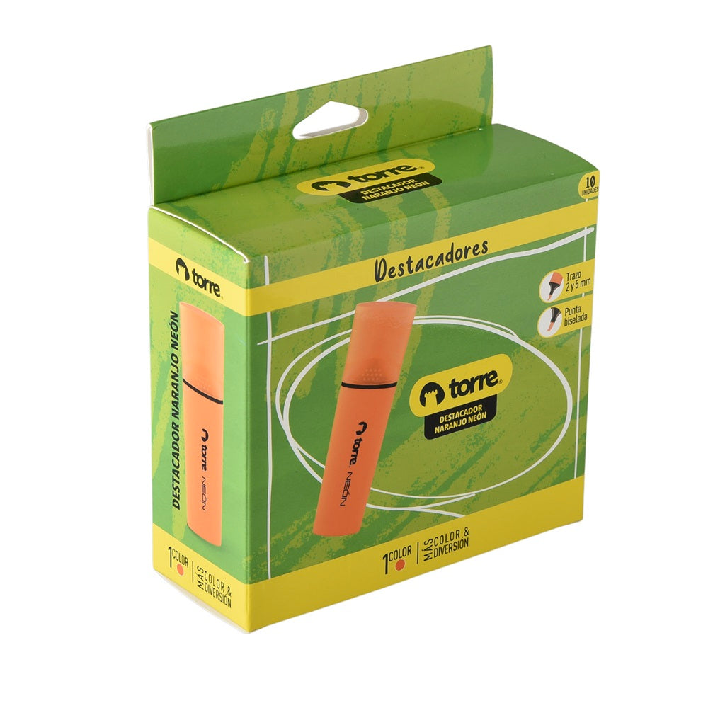 Destacador Punta Biselada Plano Naranjo 2.1