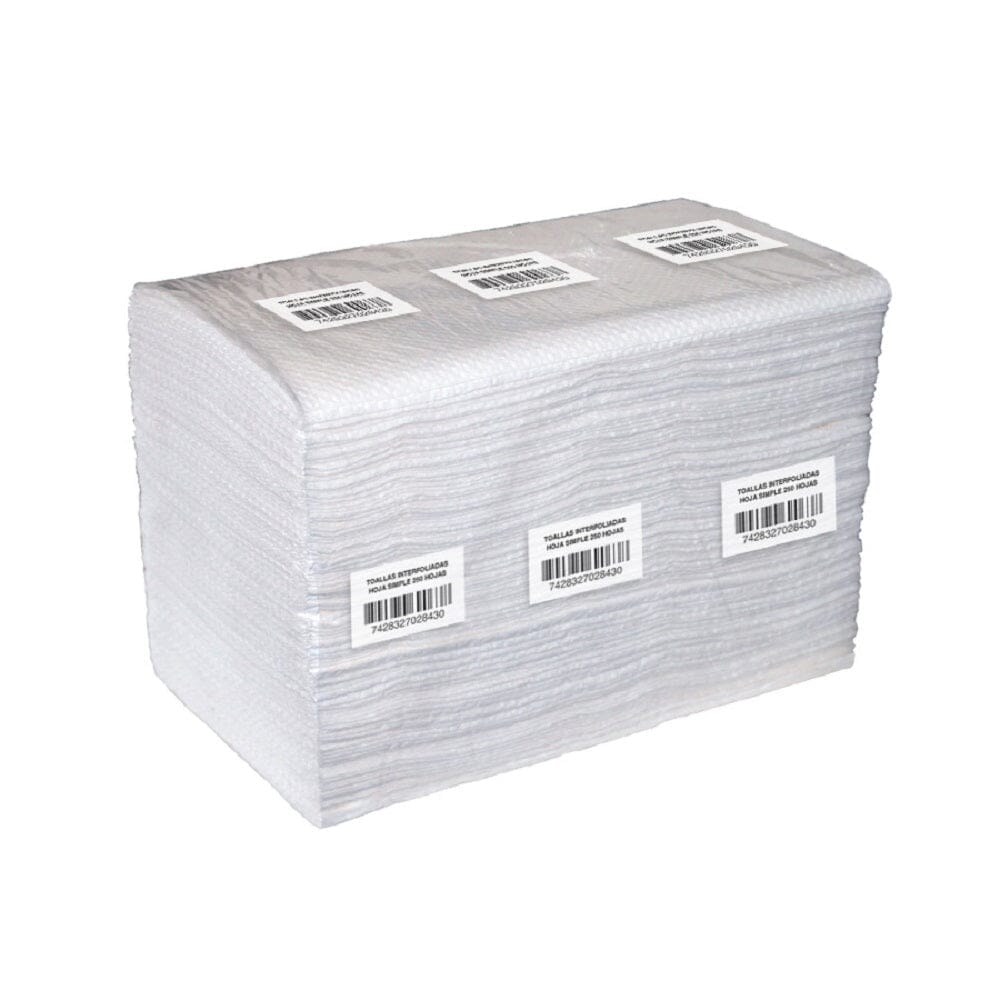 Toalla Interfoliada Hoja Simple 250 Hojas