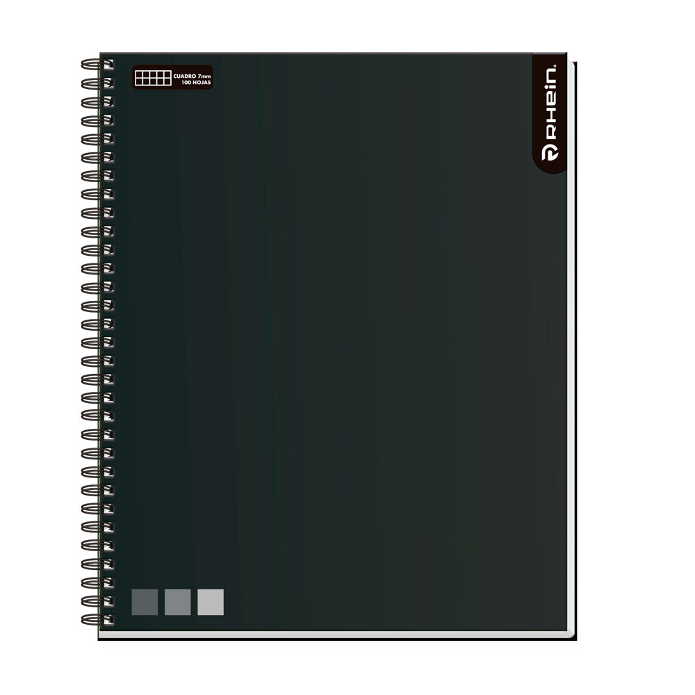 Cuaderno Universitario Matemática 7Mm 100 Hojas One Color Negro