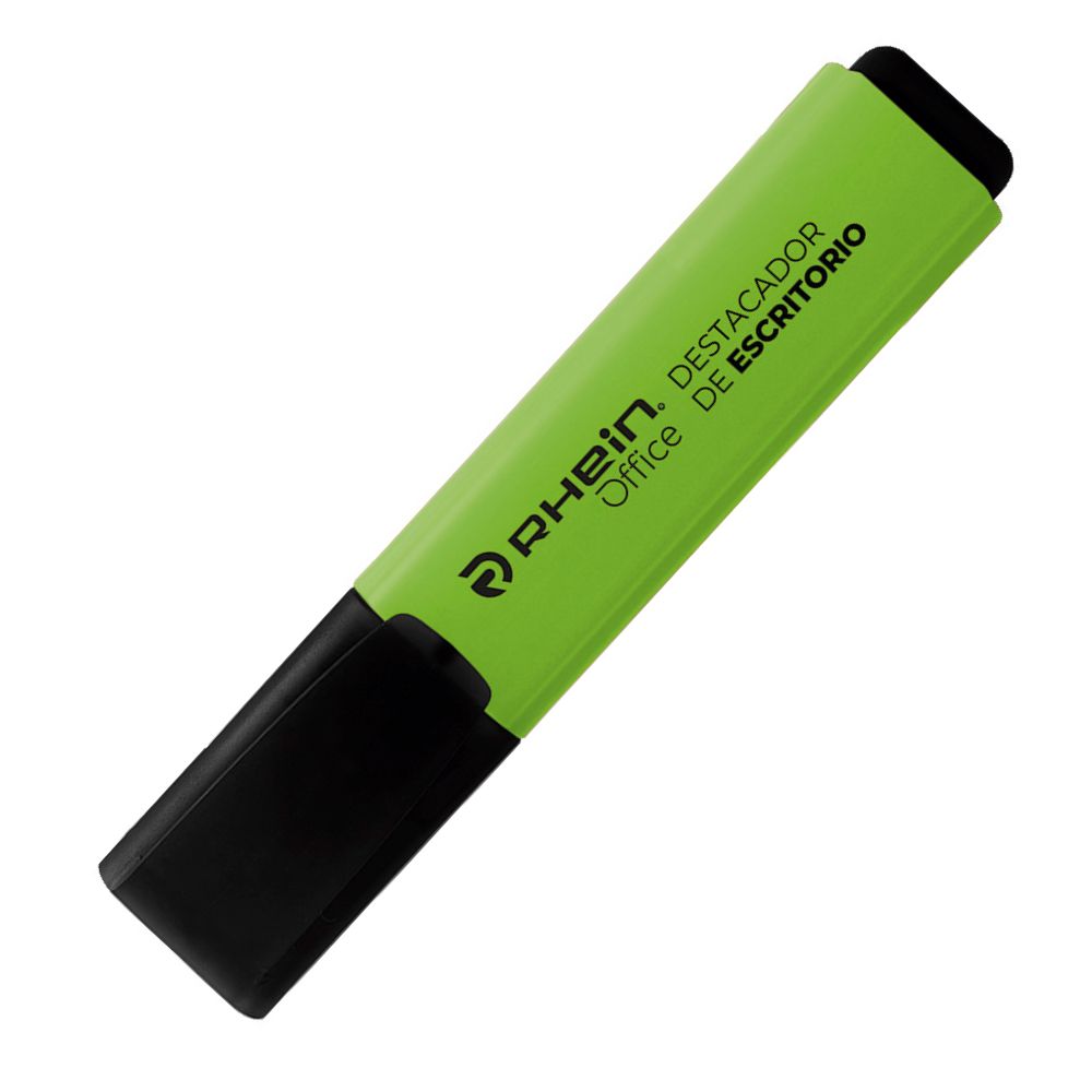 Destacador Escritorio Punta Biselada Verde