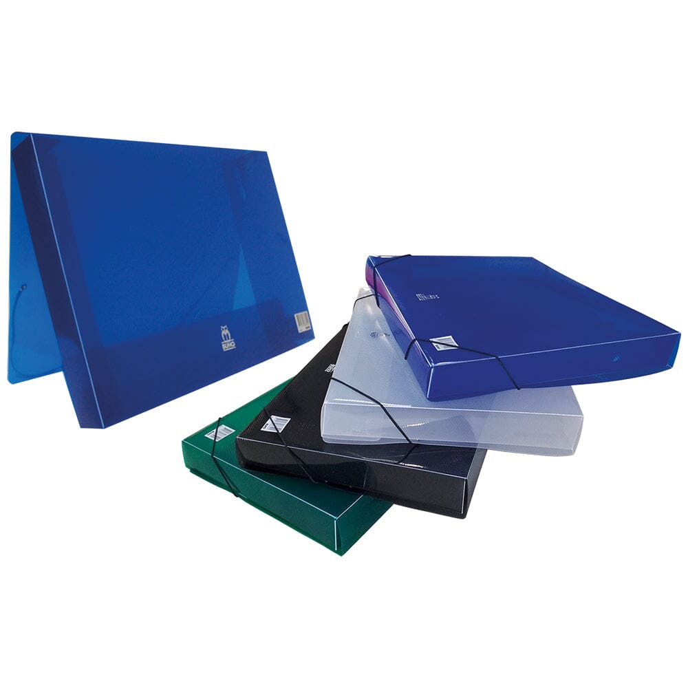 Carpeta Caja Con Elástico Vinil Oficio Colores Surtidos