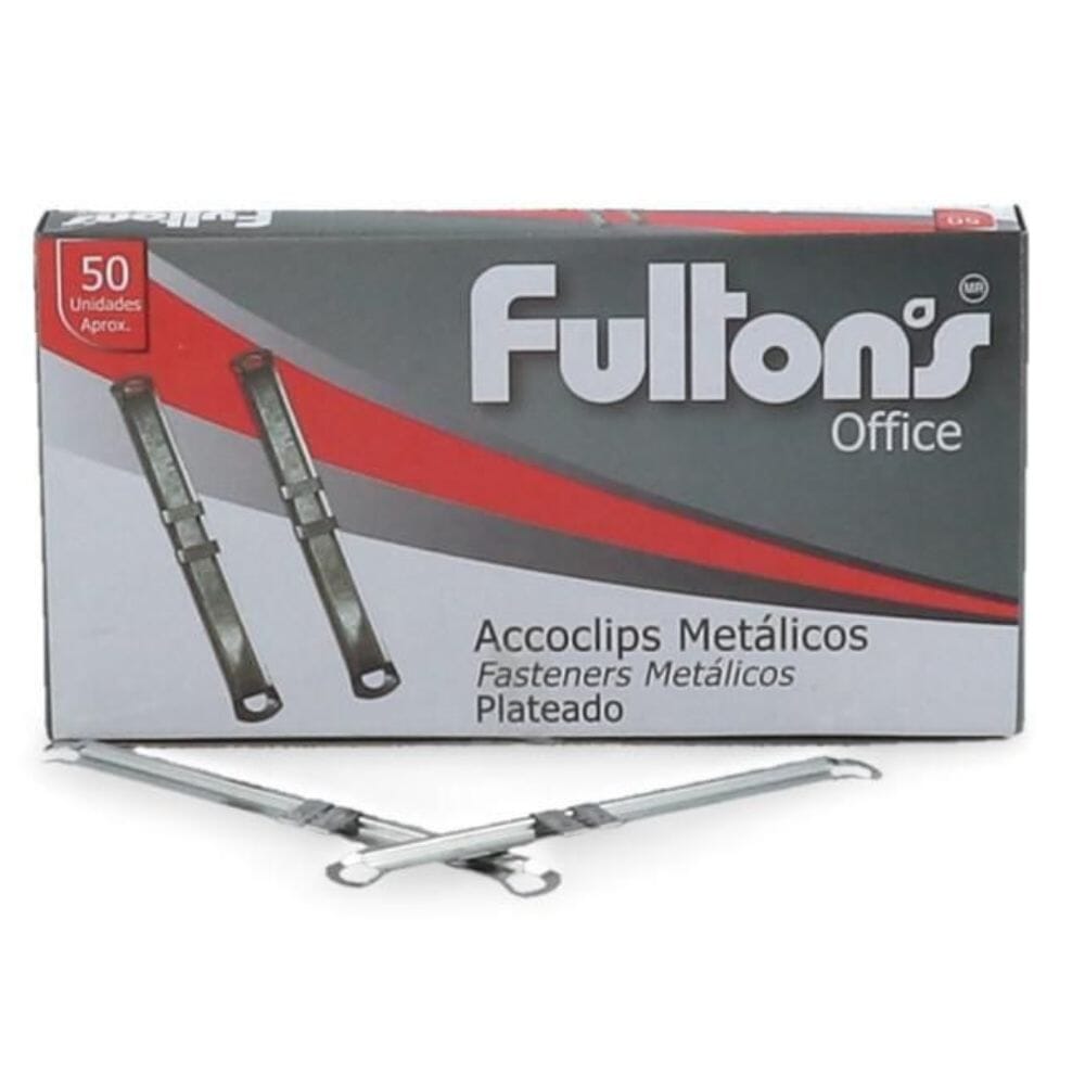 Accoclip Metálico Cromado Caja 50 Unidades