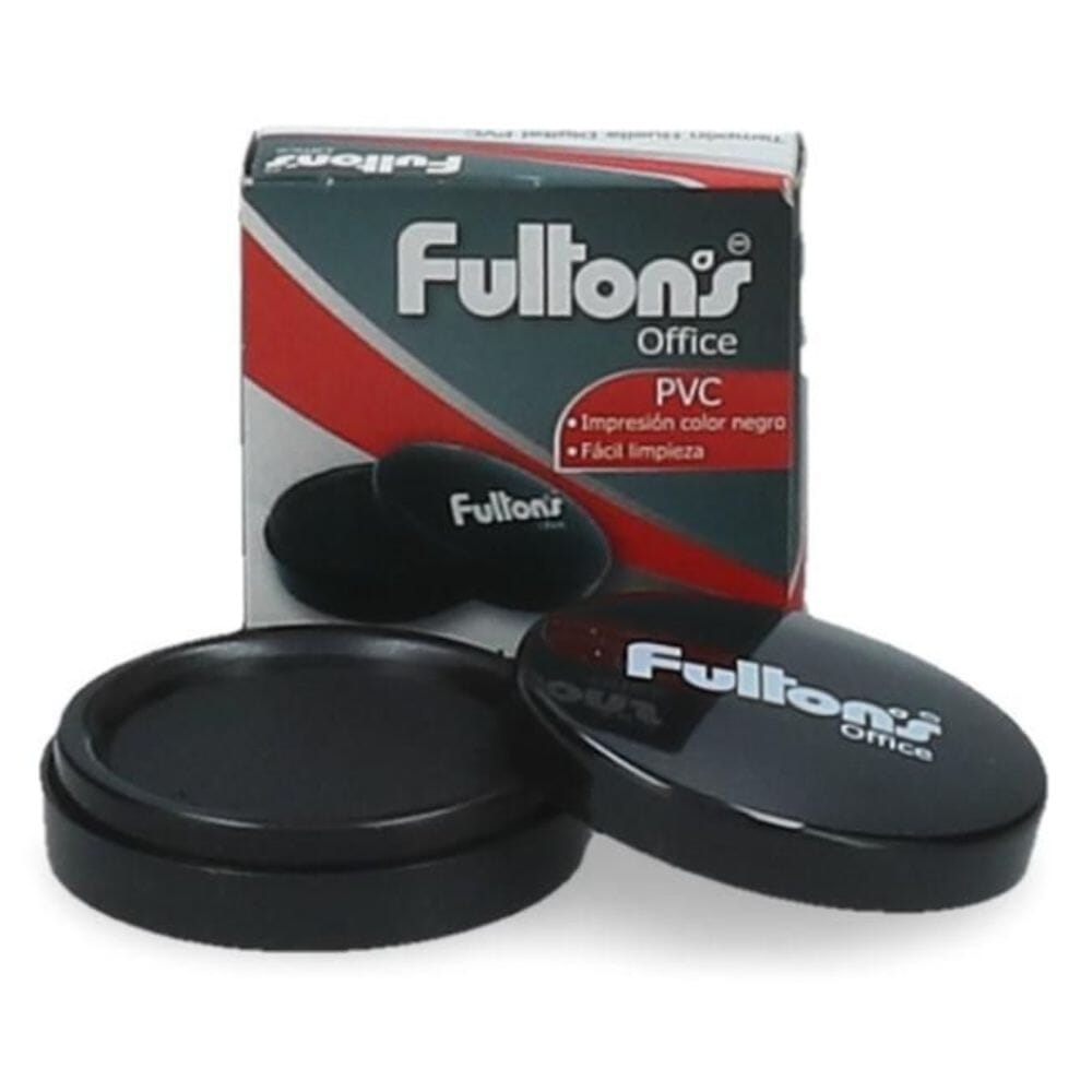 Tampón Circular Huella Digital Negro Pvc