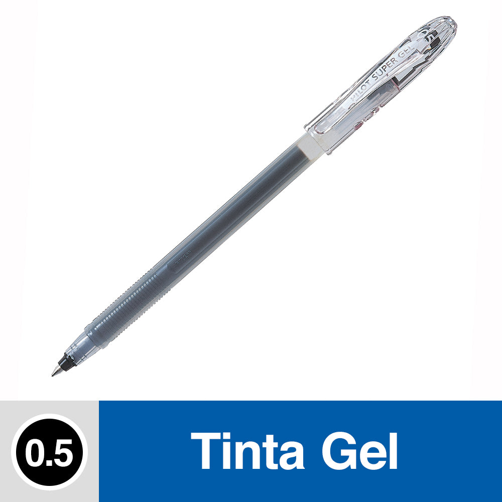 Lápiz Tinta Gel 0.5 mm Punta Fina Negro Super Gel