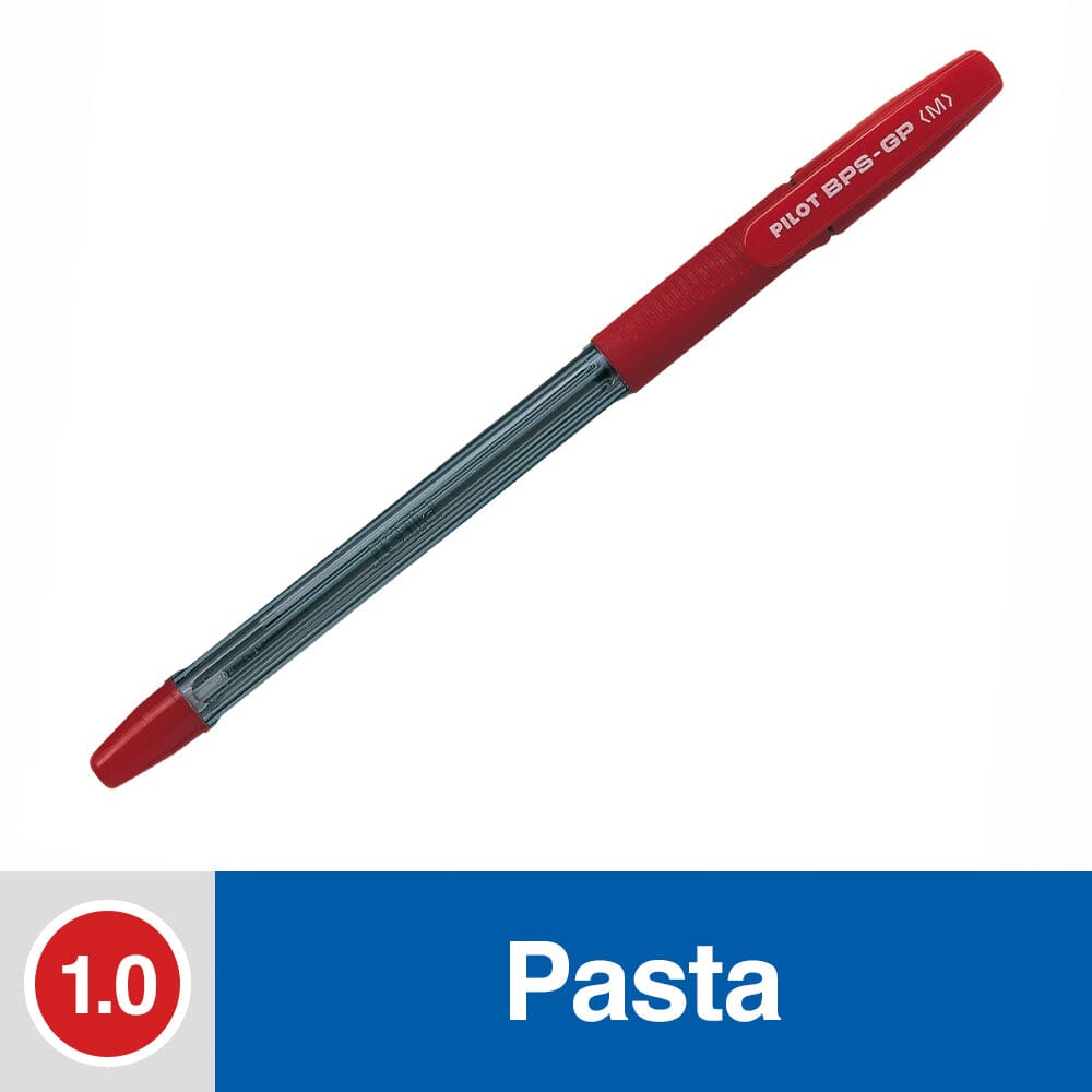 Lápiz Pasta Punta Media Rojo 1.0 Mm