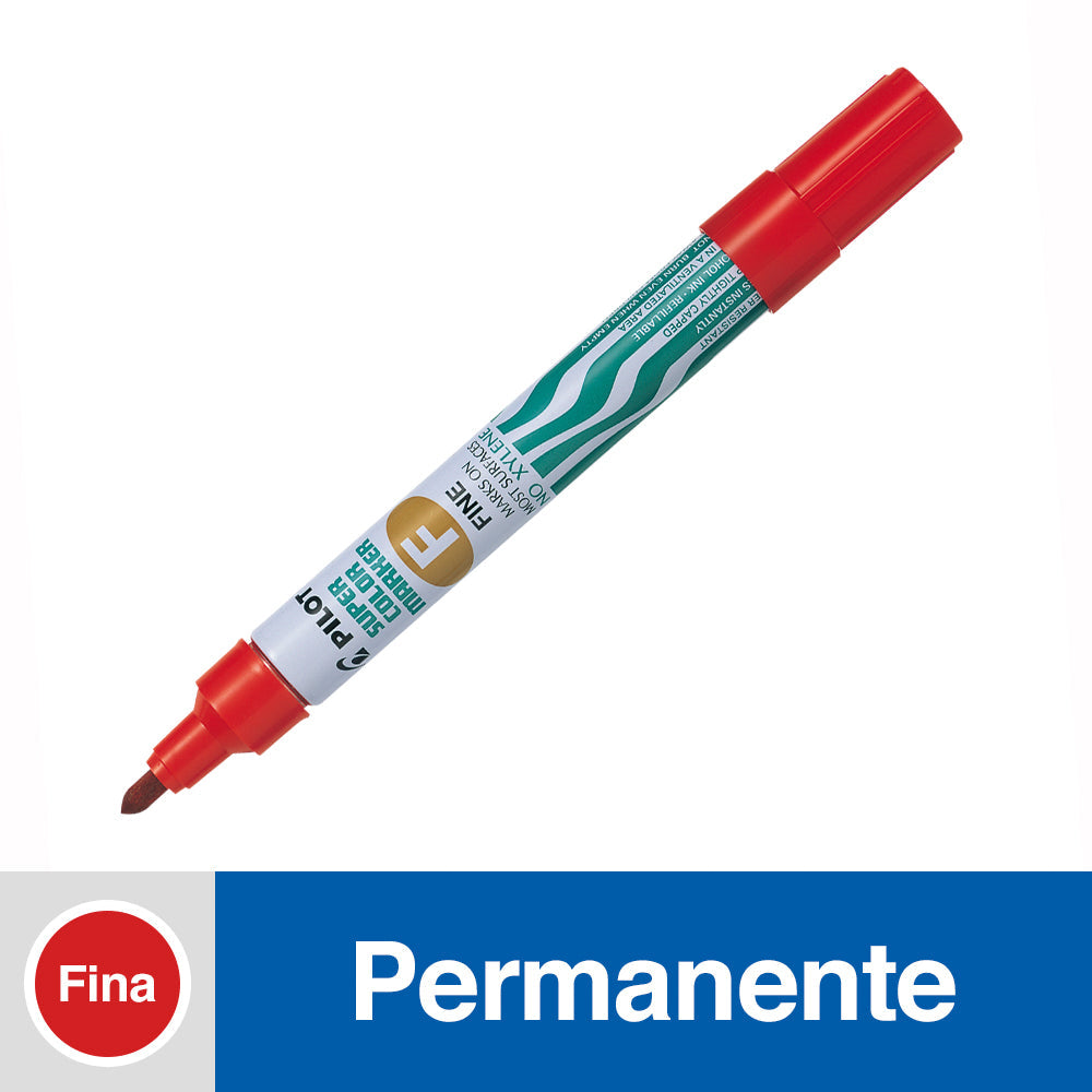 Marcador Permanente Punta Redonda Sca-B Rojo Recargable